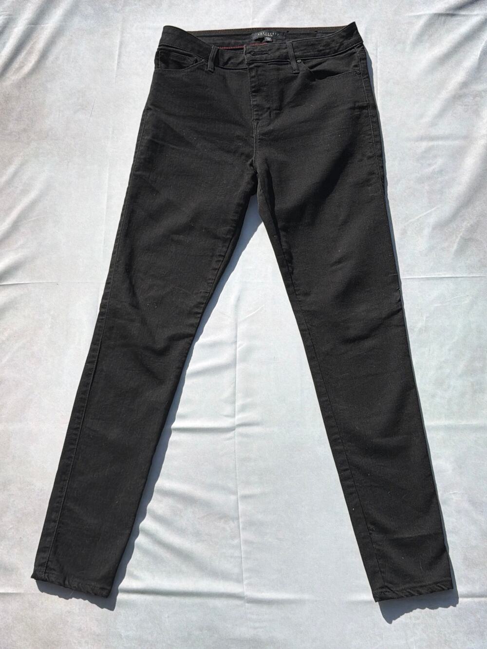 Sanctuary "Robbie" High-Rise Slim-Fit Jeans — Classic Black, Size 28